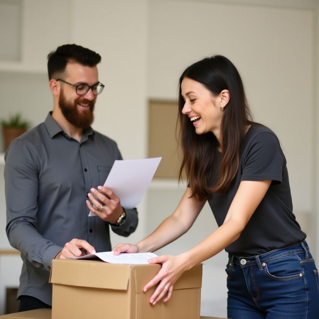 Professional helping a family relocate to Melbourne